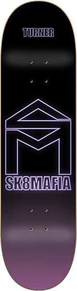 Sk8mafia Turner House Logo Neon Skateboard Deck -8.0 DECK ONLY