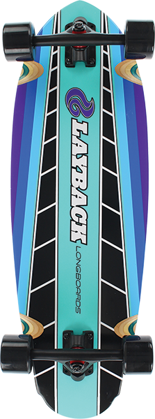 Layback Fast Track Cruiser Complete Skateboard -9.75x30 Blu 