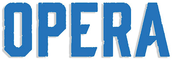 Opera Logo Vinyl Die-Cut Sticker Blue