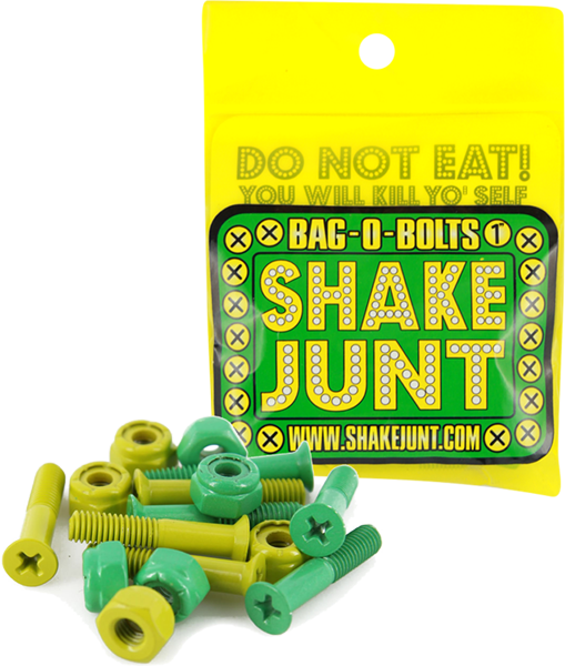 Shake Junt Bag-O-Bolts All Green & Yellow 1" Phillips 1set