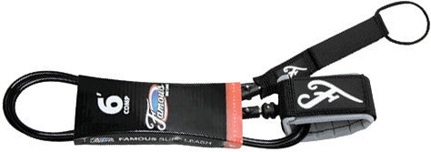 Surfboard Leash Famous Deluxe Comp 5' - Black|Universo Extremo Boards Surf & Skate
