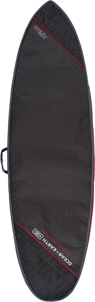 Ocean and Earth Compact Day Mid Length Cover 7'0" Black/Red