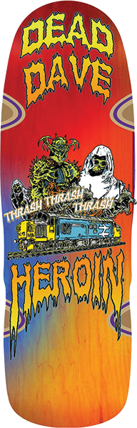 Heroin Dead Dave Ghost Train Skateboard Deck -10.1x31.5 DECK ONLY