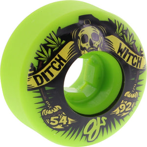 OJ Wheels Ditch Witch 54mm 92a Green Skateboard Wheels (Set of 4) - Universo Extremo Boards
