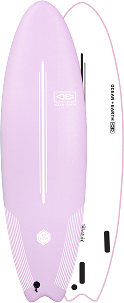 Ocean and Earth Ezi-Rider Softboard 6'6" Pastel Pink