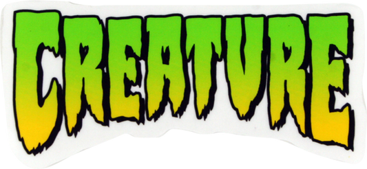 Creature Logo 4"x2"Decal Clear/Green/Yellow