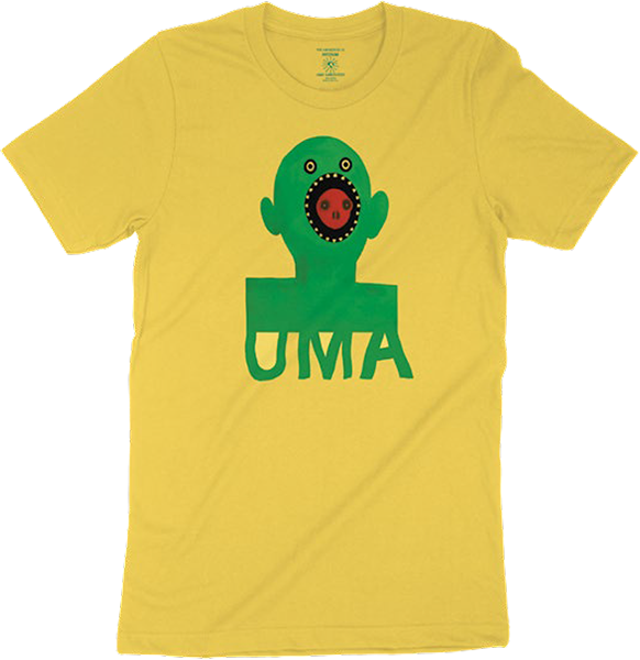 Uma Mouthface T-Shirt - Size: MEDIUM Yellow