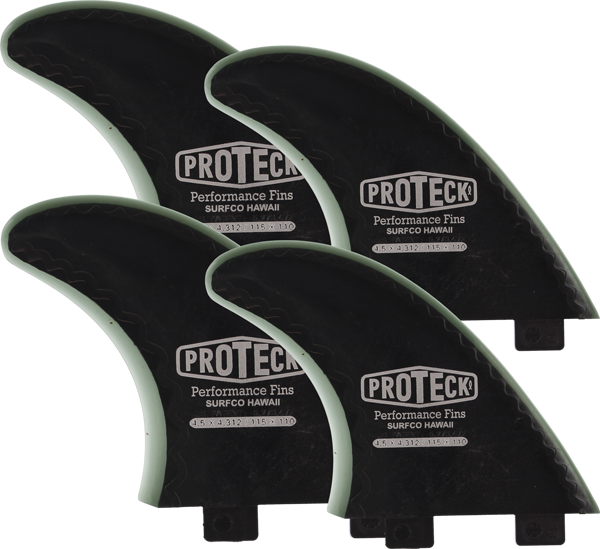 Proteck Perform Fcs Quad 4.5+4.0 Black Surfboard FIN 