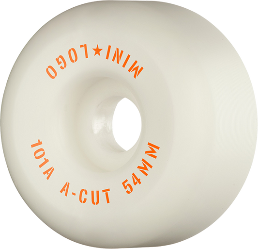 Mini Logo A-Cut 54mm 101a White  Skateboard Wheels (Set of 4)