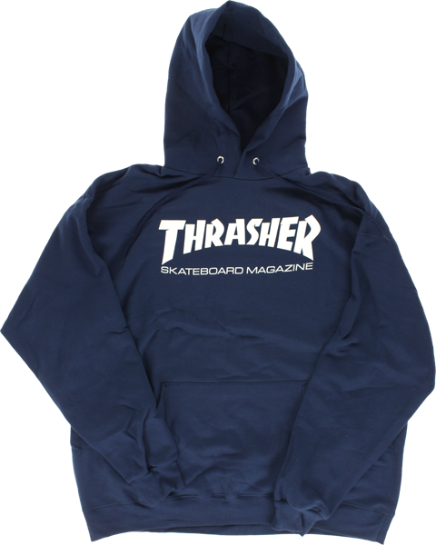 Thrasher Skate Mag Hooded Sweatshirt - SMALL Navy/White