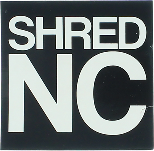 Shred Stickers Printed Shred Nc Stack 3"Black/White