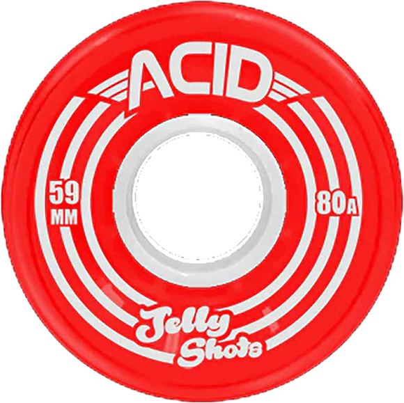 Acid Jelly Shots 59mm 80a Red Skateboard Wheels (Set of 4)