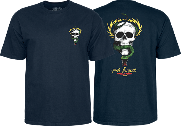 Powell Peralta Mcgill Skull & Snake T-Shirt - Size: SMALL Navy