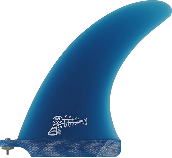 Ray Gun Fiberglass Center Fin 7.5" Blue Surfboard FIN 