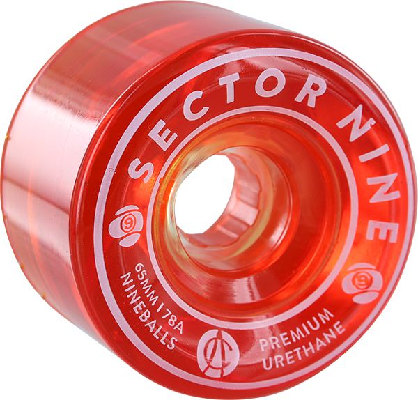 Sector 9 Nineballs 65mm 78a Warm Red Longboard Wheels (Set of 4)