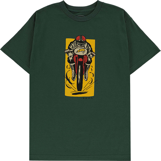 Real Moto T-Shirt - Size: SMALL Forest Green