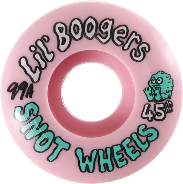 Snot Wheel Co. Lil Boogers 45mm 99a Pink Skateboard Wheels (Set of 4)
