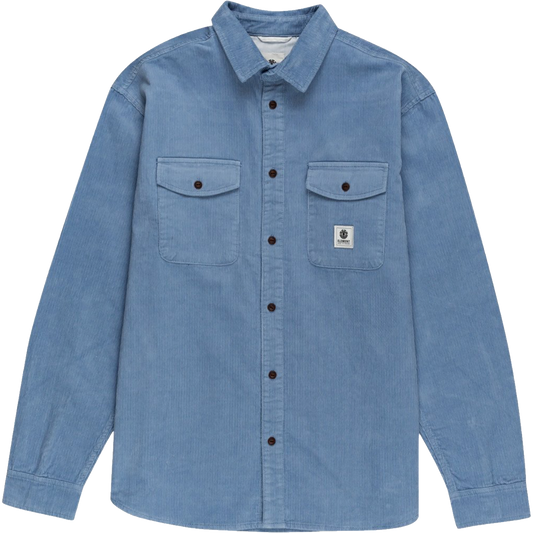 Element Builder Cord Long Sleeve Button Up - Faded Denim