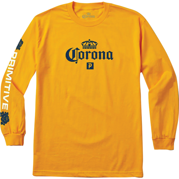 Primitive Corona Cerveza Long Sleeve T-Shirt - Gold