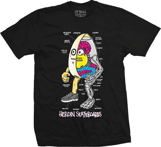 Heroin Anatomy Of An Egg T-Shirt - Size: XX-LARGE Black