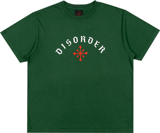 Disorder Arch Logo T-Shirt - Size: LARGE Olive