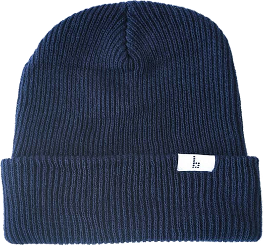 Braille Simple B Slouch BEANIE Navy