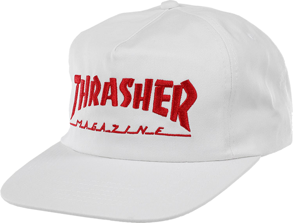 Thrasher Mag Logo Skate Skate HAT - Adjustable White/Red  