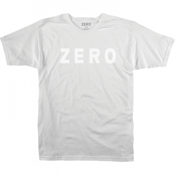 Zero Army Logo T-Shirt - Size: Medium White/White