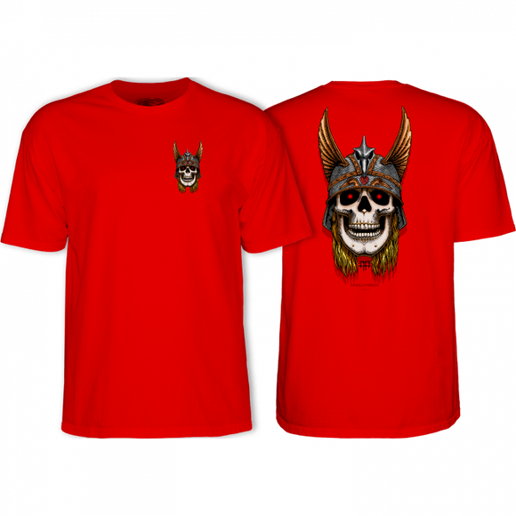 Powell Peralta Anderson Skull T-Shirt - Size: Large Red