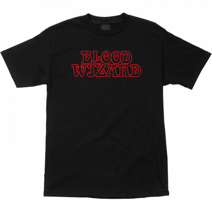 Blood Wizard Outline Logo T-Shirt - Size: Medium Black