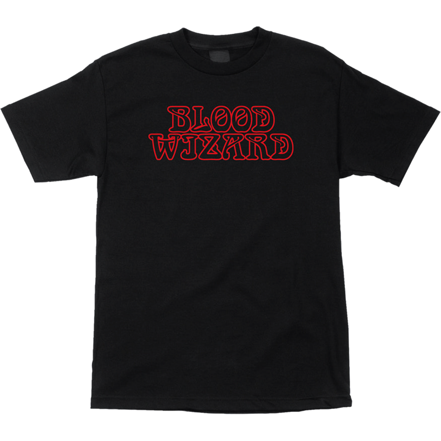 Blood Wizard Outline Logo T-Shirt - Size: Large Black
