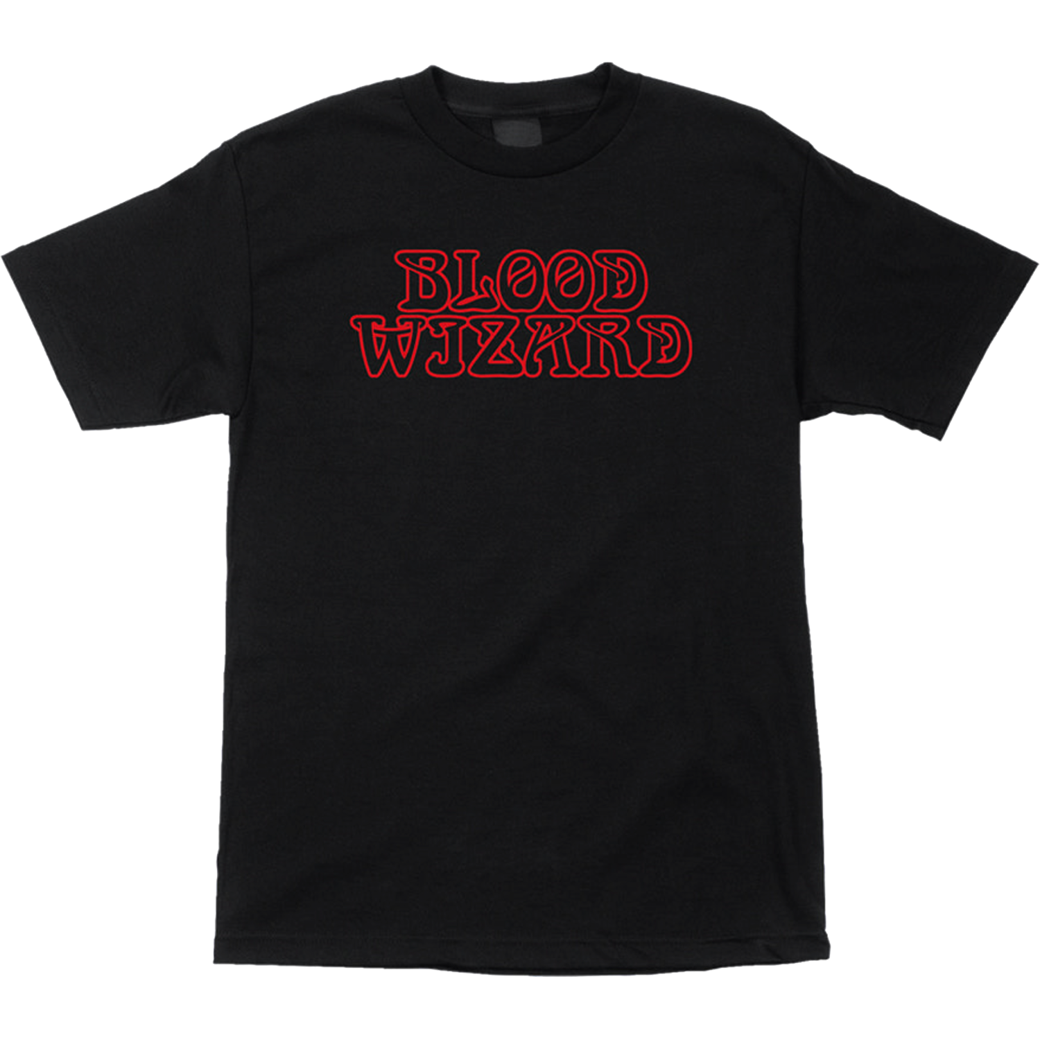 Blood Wizard Outline Logo T-Shirt - Size: Large Black