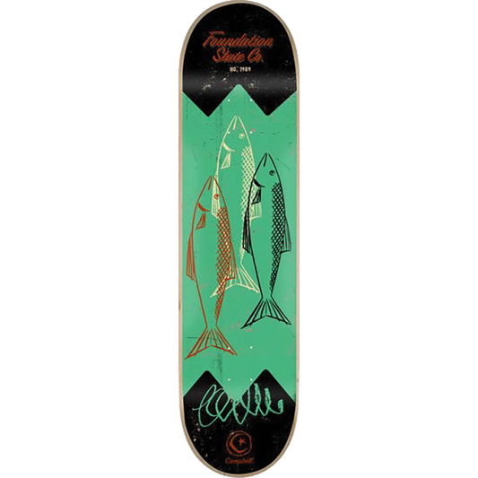 Foundation Campbell Fish Tin Skateboard Deck -8.25 DECK ONLY
