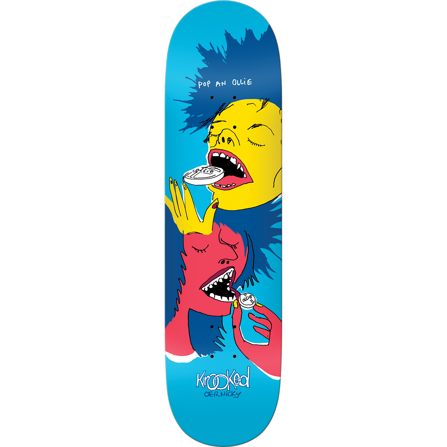 Krooked Cernicky Popped Skateboard Deck -8.38 DECK ONLY