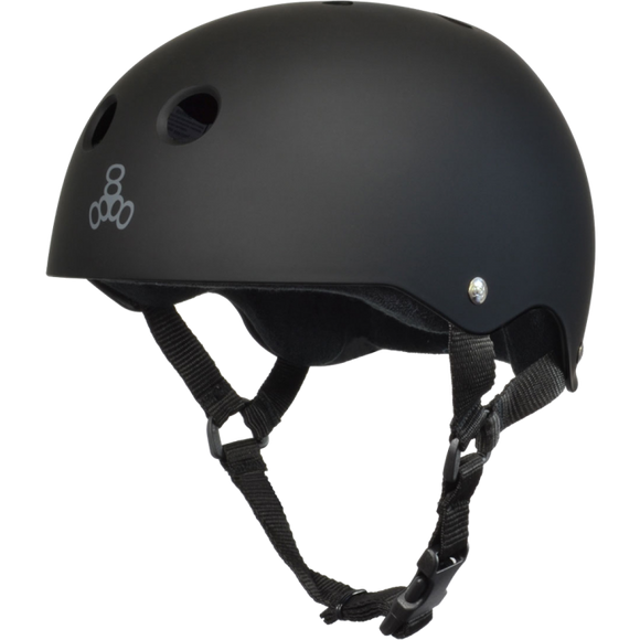 Triple 8 Helmet Black Rubber/Black