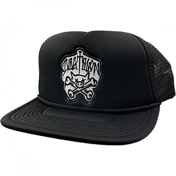 Dogtown Pig And Bones Wheels Mesh Skate HAT - Adjustable Black/Black 