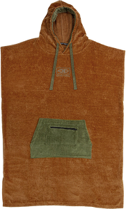 Ocean and Earth Mens Day Break Poncho Butterscotch