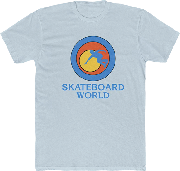 45rpm Skateboard World T-Shirt - Size: Large Lt. Blue