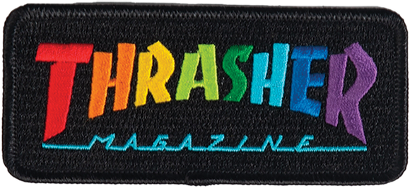 Thrasher Rainbow Mag Patch Black