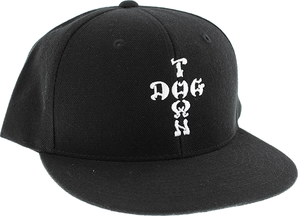 Dogtown Cross Letters Embroidered Adjustable Black 