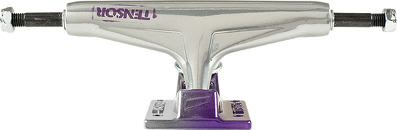 Tensor Reg Alum 5.5 Stencil Mirror Raw/Purple Fade Skateboard Trucks (Set of 2)