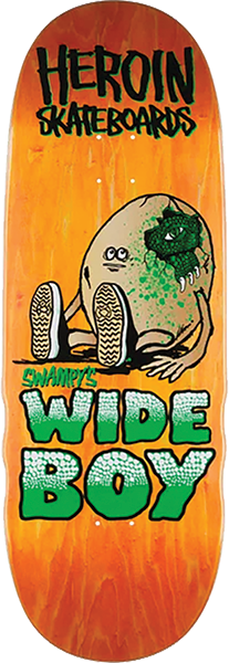 Heroin Swampy Wide Boy Skateboard Deck -10.75x32 DECK ONLY