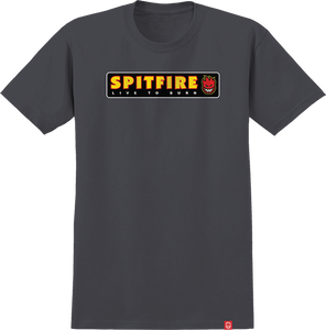 Spitfire Ltb T-Shirt - Size: LARGE-Charcoal