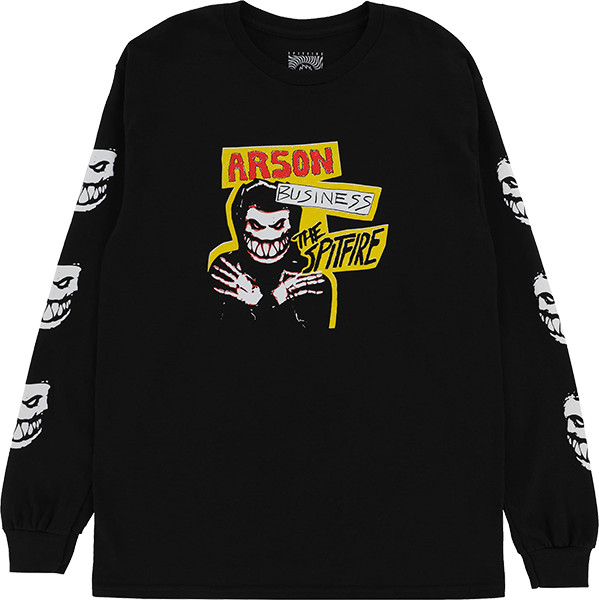 Spitfire Arson Business Ls Size: SMALL Black/Glow