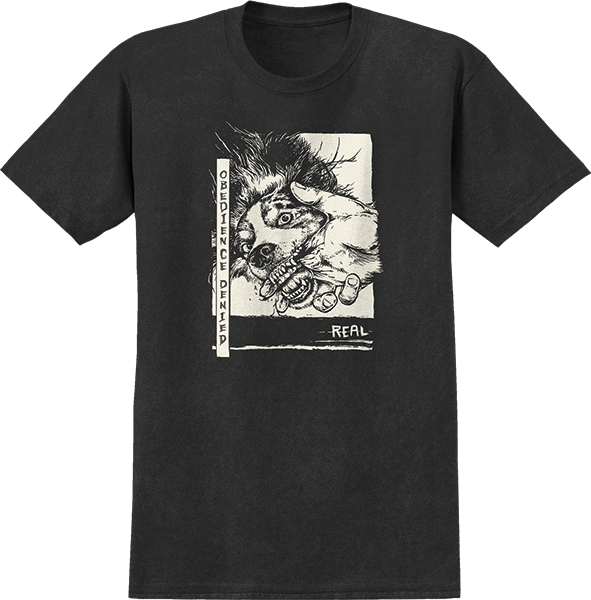 Real Obedience Denied T-Shirt - Size: Small Pepper Black Dye