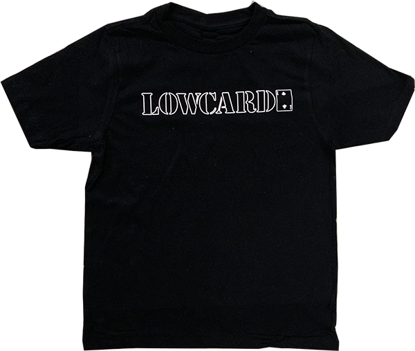 Lowcard Outline Logo Youth T-Shirt - Black