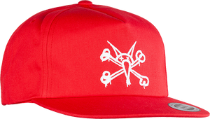 Powell Peralta Vato Rat Skate HAT - Adjustable Red/White 