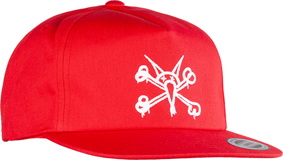 Powell Peralta Vato Rat Skate HAT - Adjustable Red/White 
