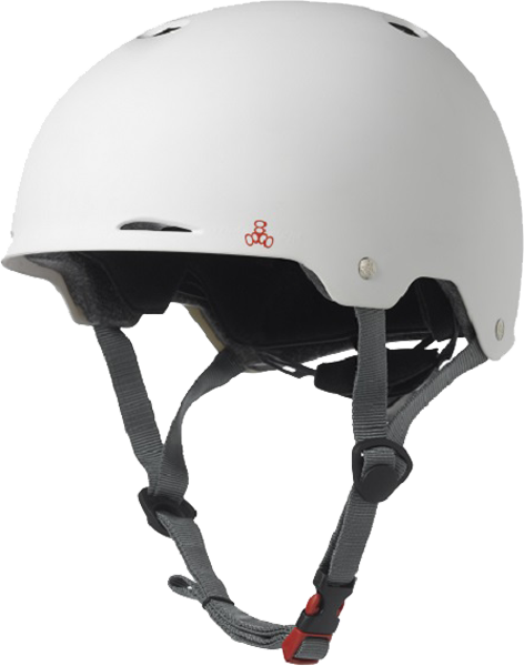 Triple 8 Gotham Helmet White Matte Rubber Cpsc/Astm