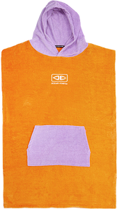 Ocean and Earth Youth Hooded Poncho Orange/Purple